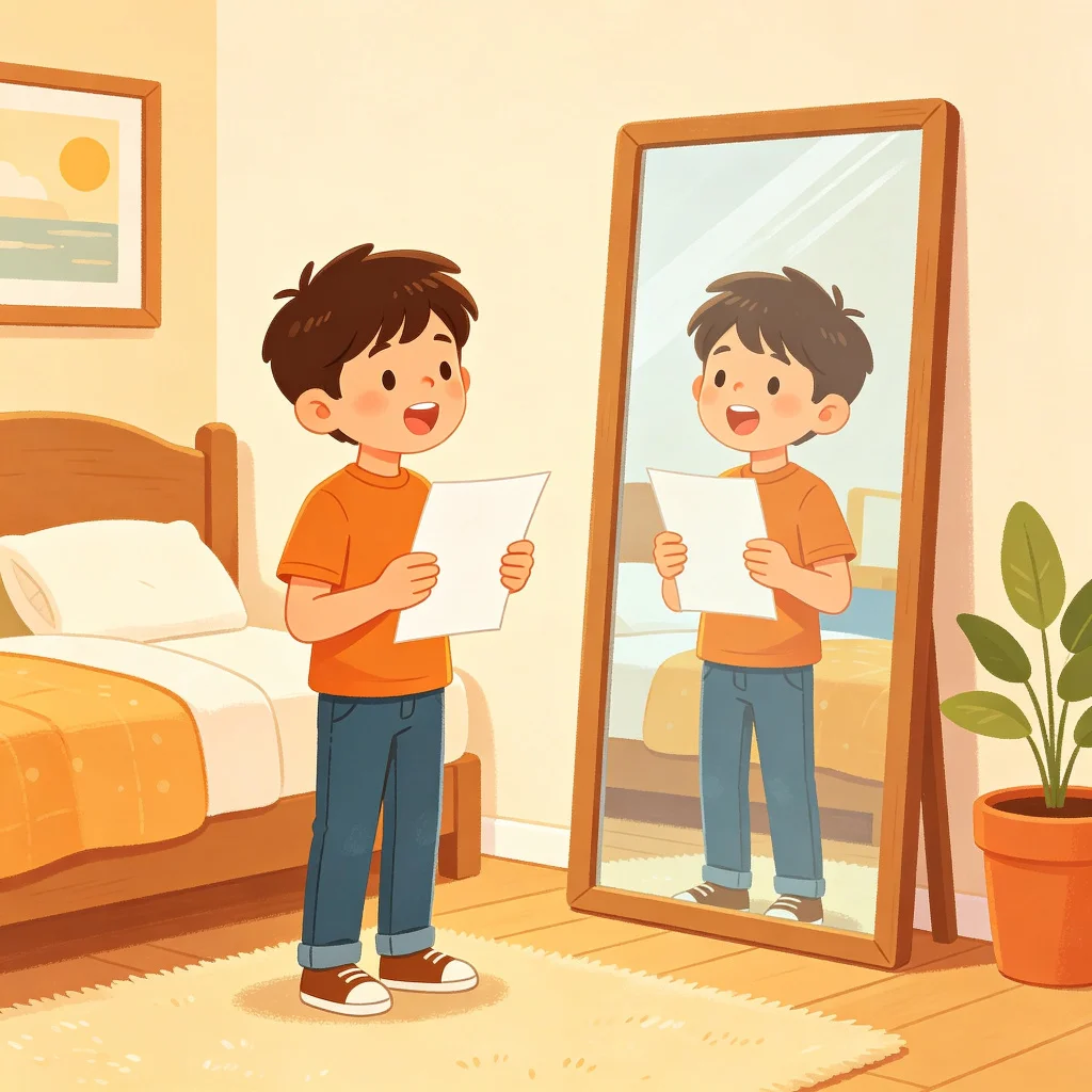 Practicing speech at home