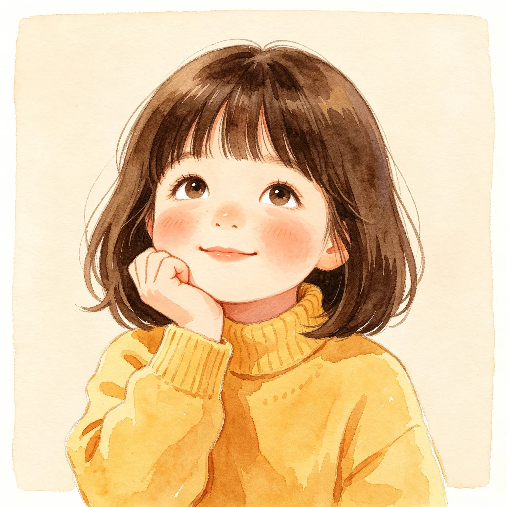 凯莉的水彩人物插画