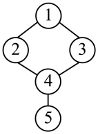 结构图D：1→2,3→4→5