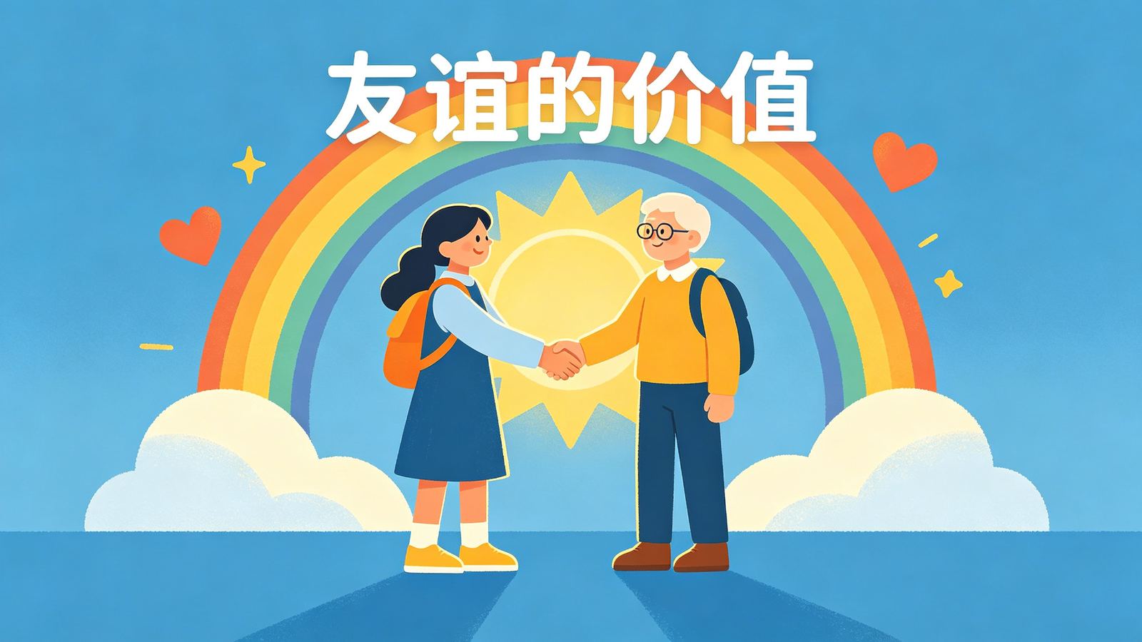 友谊价值主题插画