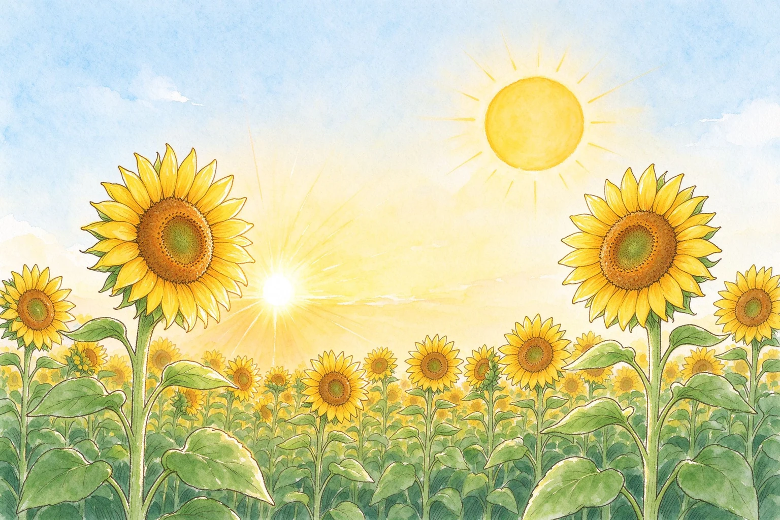 向日葵面向太阳