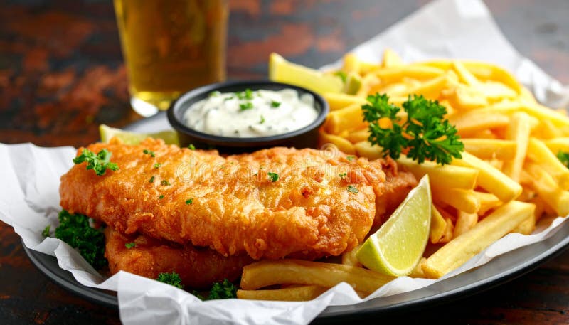 炸鱼薯条 fish and chips